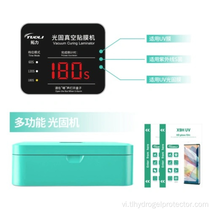 Bộ bảo vệ màn hình thủy tinh bằng tia UV cạnh cong